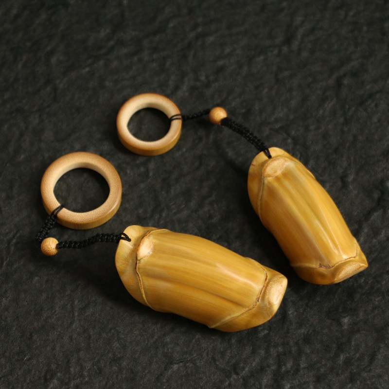 龟甲竹手把件g富甲一方精工纯手工精打磨竹器竹雕文玩把玩竹