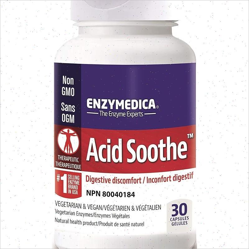 加拿大 Enzymedica Acid Soothe 肌肽锌补充剂植物性支持消化舒^