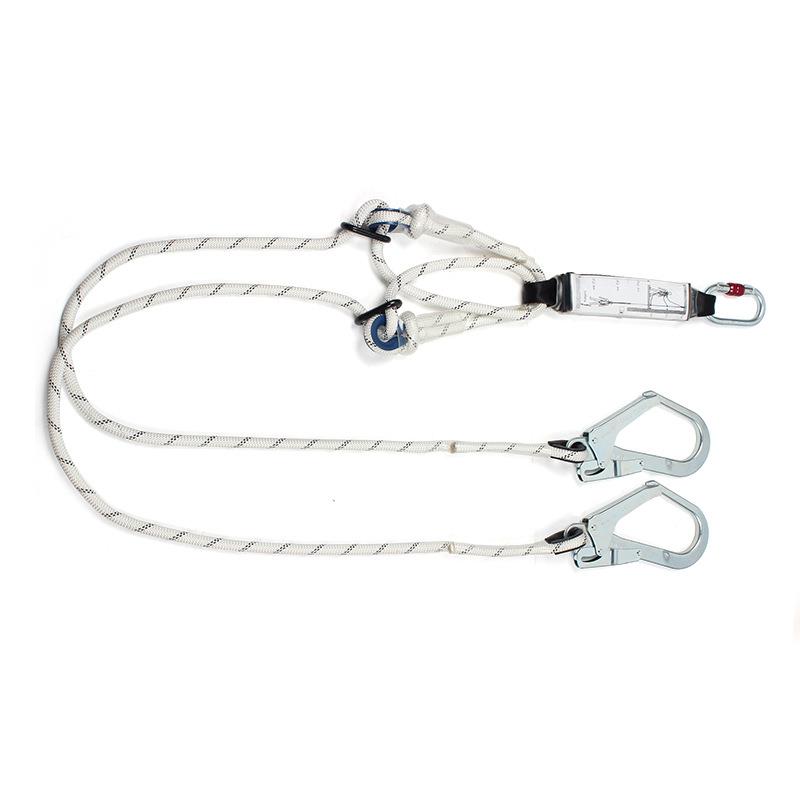 代尔塔504218 双大钩可调开口45mm减震绳高空作业绳钢制