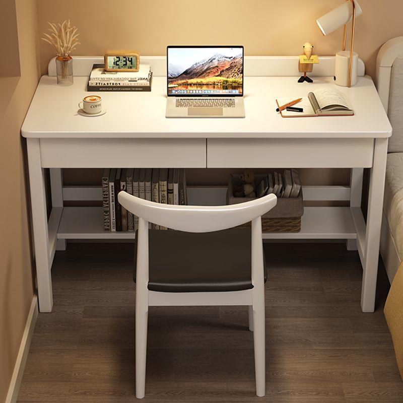 实木书桌学生家用小户型电脑桌儿童学习桌简约办公室卧室写字桌子