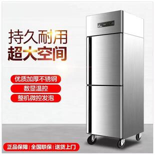 冷藏柜冷冻柜立式冰箱 冷柜保鲜柜奥霜双门冰柜商用不锈钢二门