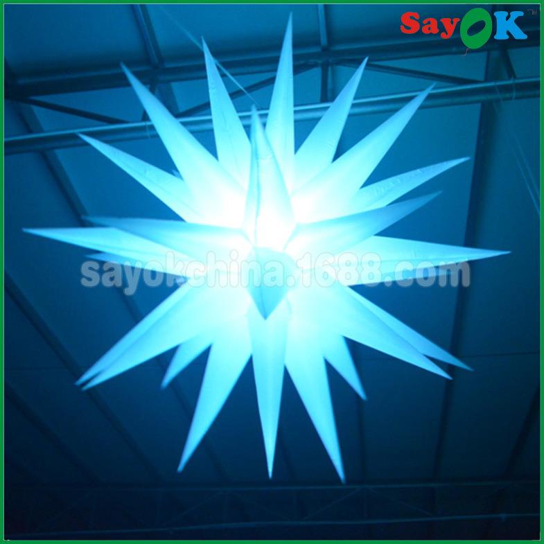 内置LED彩灯吊挂11角星星 悬挂在室内外可装饰 酒店派对场地装饰