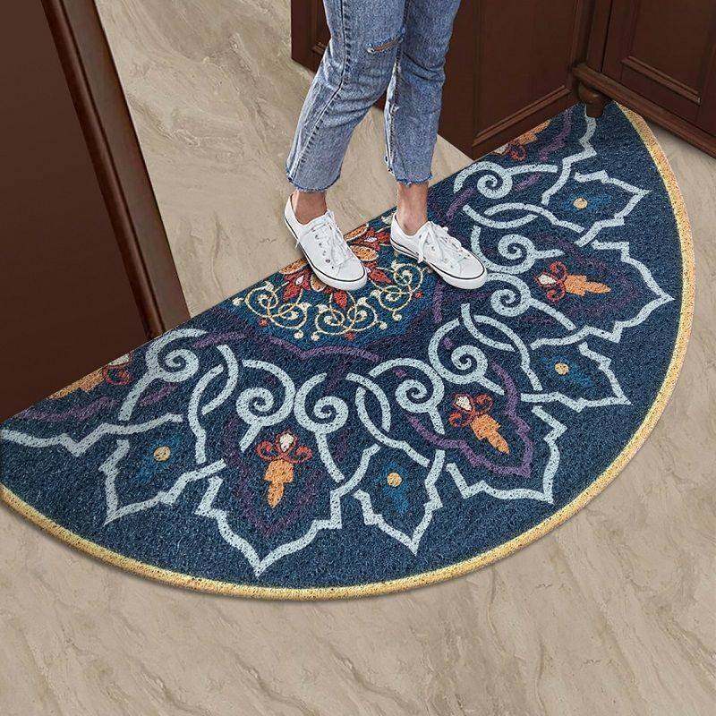 中式半圆形地垫PVC丝圈入户门玄关门垫家用浴室脚垫防滑自由裁剪,电子元器件市场,其它元器件,淘宝优惠券,粉丝福利购,淘宝优惠卷