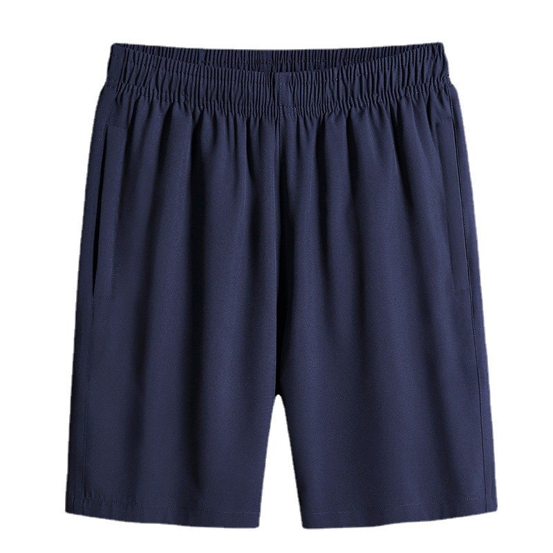 运动短裤男夏季薄款透气健身冰感速干五分裤子纯色沙滩休闲大裤衩