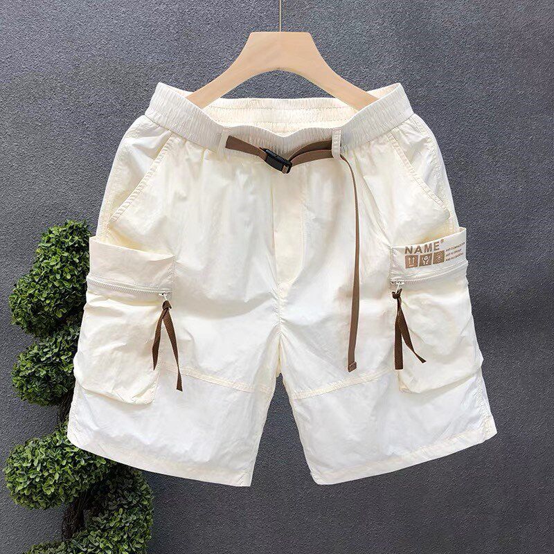 机能工装短裤男夏季美式潮牌拉链口袋五分裤薄款速干休闲运动中裤,男装,短裤,淘宝优惠券,粉丝福利购,淘宝优惠卷