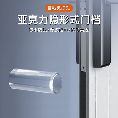 门吸免打孔透明隐形防撞门挡器门后门阻防盗门大门入户门加长门顶