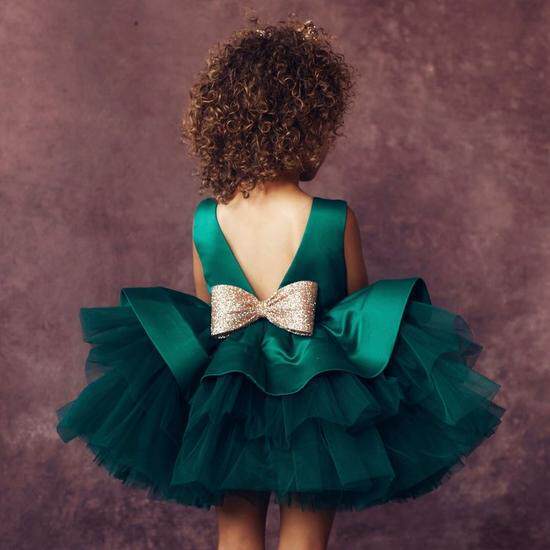 儿童周岁礼服裙子女童抓周生日公主裙婴儿宝宝蓬蓬婚纱连衣裙秋冬