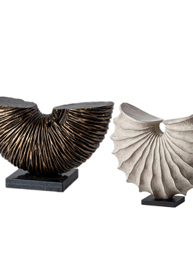 现代简约家居几何半圆形抽象雕塑摆件样板房售楼处玄关书房装饰品