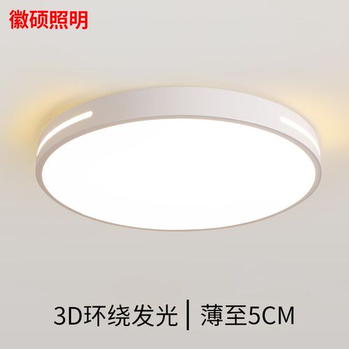 2021年新款主卧室灯LED吸顶灯简约现代大气圆形阳台客厅房间灯具