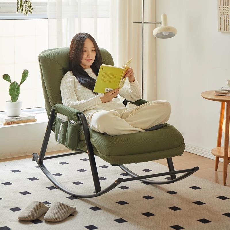 懒人摇椅客厅阳台休闲椅折叠躺椅卧室单双人懒人沙发可坐可躺摇椅