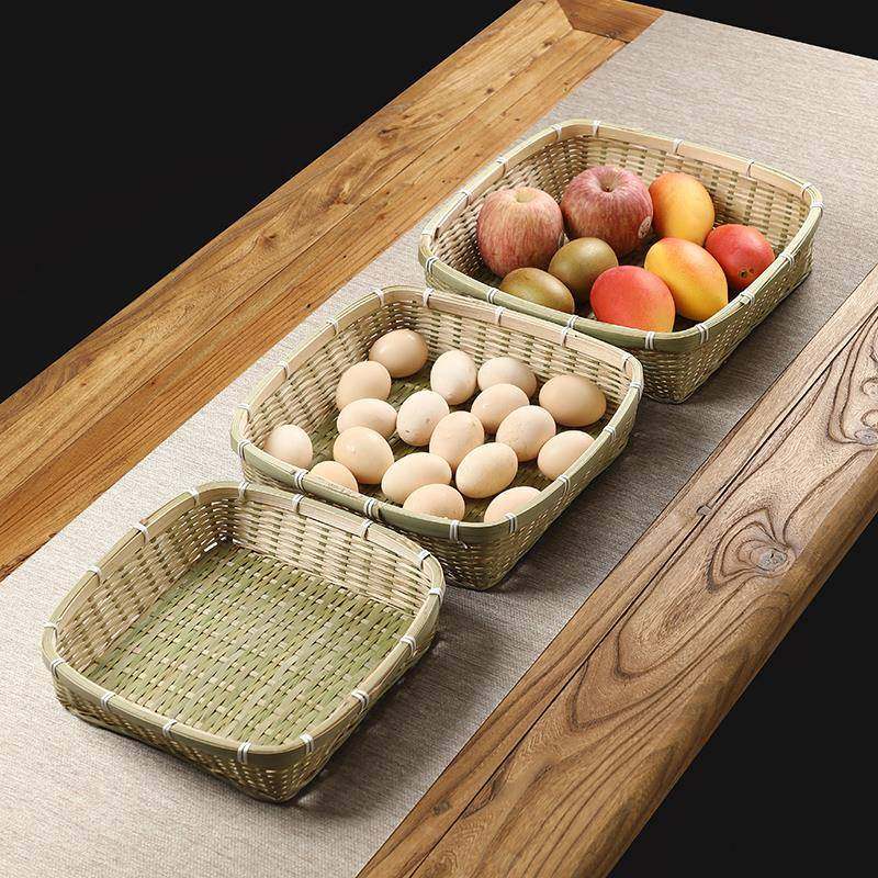 纯手工竹编收纳筐 家用方形水果篮 馒头筐 鸡蛋筐 托盘竹篮子簸箕,鲜花速递/花卉仿真/绿植园艺,割草机/草坪机,淘宝优惠券,粉丝福利购,淘宝优惠卷