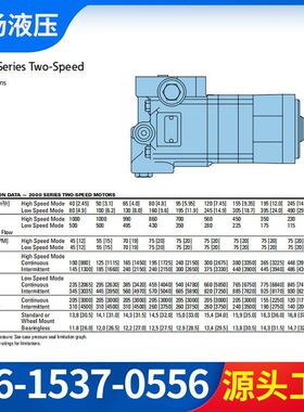 2K 193系列双速液压马达 2000 Series Two-Speed摆线液压马达
