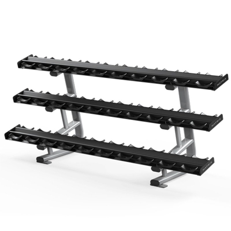乔山单层5副双层10付三层15对圆头哑铃架六角哑铃托盘放置储存架