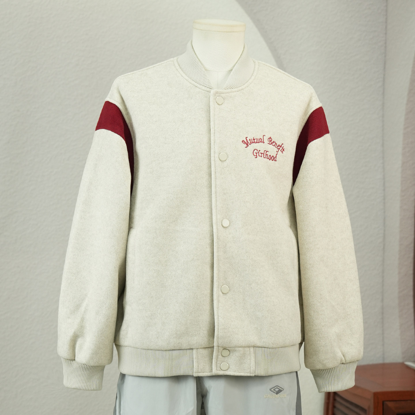 棒球夹克男士宽松撞色新潮刺绣立领休闲运动风美式呢外套2026春秋,男装,棒球夹克,淘宝优惠券,粉丝福利购,淘宝优惠卷