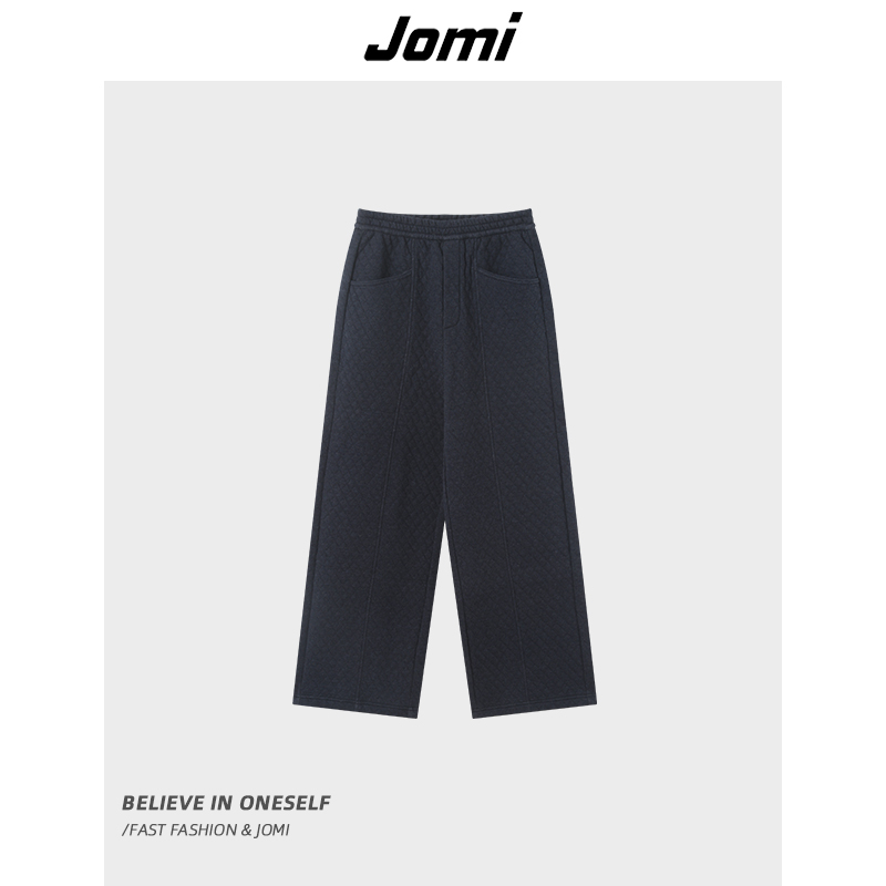 JOMI秋冬季裤子女2025年新款小个子阔腿裤高腰显瘦休闲直筒裤