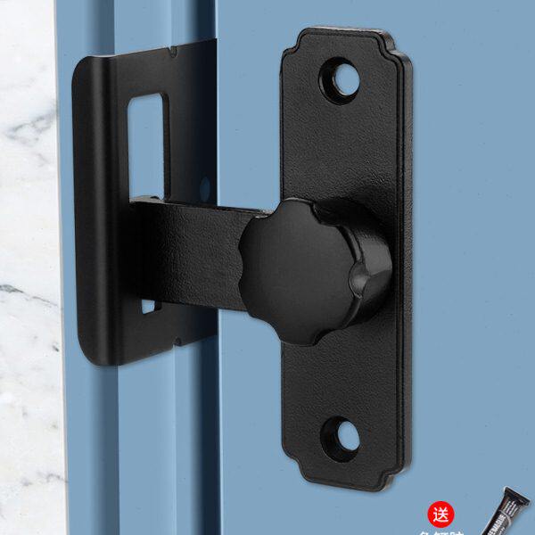 免打孔门扣90度推拉门锁插销锁防盗门锁扣卡扣搭扣厕所卫生间门栓