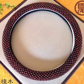 聚檀阁赞比亚血檀方向盘套摆件珠子实木文玩手工编制手把件工艺品