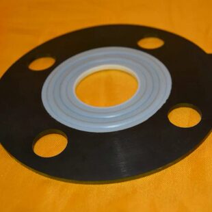 四氟法兰垫片PTFE+EPDM三元乙丙胶 配PVDF法兰垫片日标30A 50A114