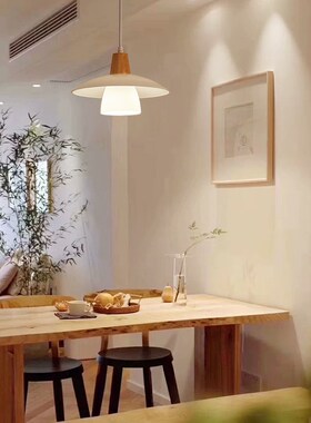 日式餐厅吊灯奶油风床头小吊灯复古玄关过道吧台中山灯具2.024新