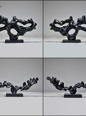 抽象艺术雕塑摆件酒店配饰样板房客厅摆I设现代简约太湖石家居饰