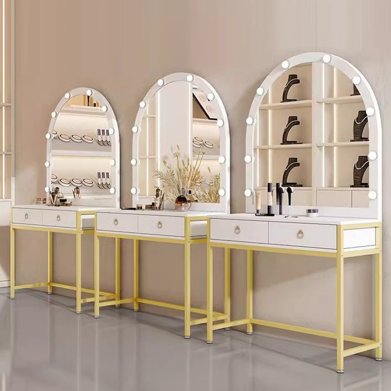 yhu网红影楼化妆镜带灯彩妆婚纱店化妆台化妆Q师专用美容院专业化