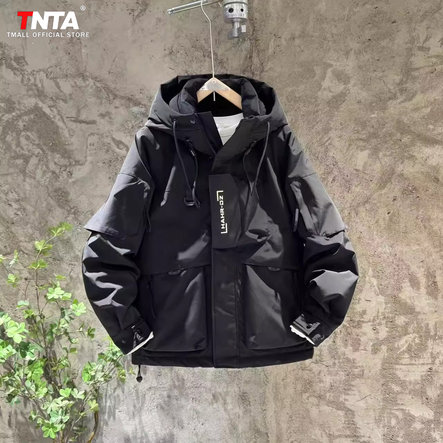 白鸭绒工装羽绒服男士2025新款冬季加厚保暖多口袋冲锋衣外套男款