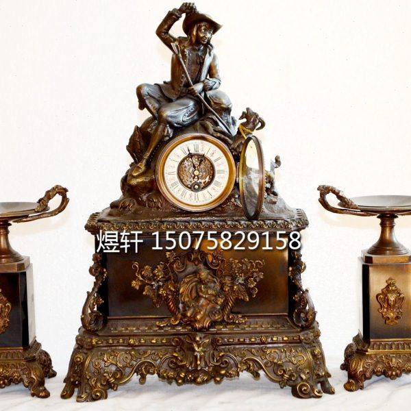 钟表全铜蜡烛台钟表配套|老式仿复古机械座钟|果盘摆件|台钟上弦,家居饰品,座钟,淘宝优惠券,粉丝福利购,淘宝优惠卷