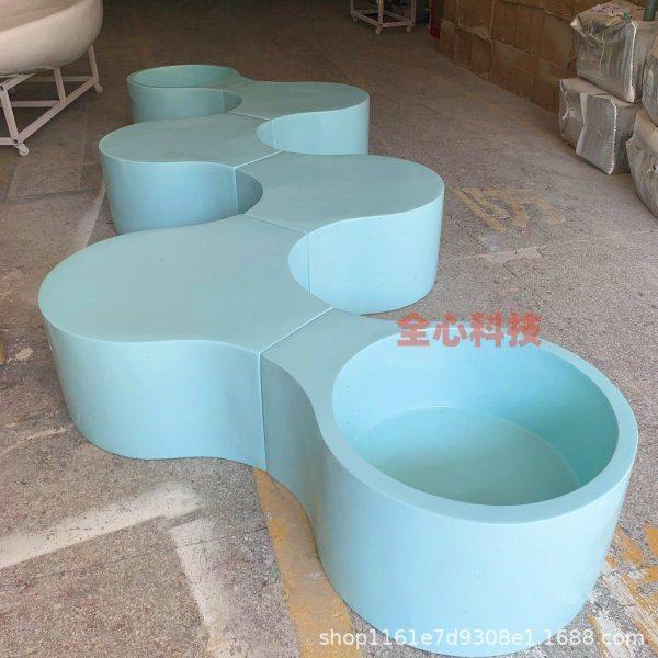 玻璃钢拼接组合坐凳商场公园花盆休息长凳创意花瓣等候椅休闲美陈,商业/办公家具,等候椅系列,淘宝优惠券,粉丝福利购,淘宝优惠卷