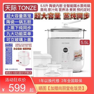 天际智能电炖锅1锅5胆超大容量煲汤煮粥燕窝隔水炖盅T5.5L蒸炖同