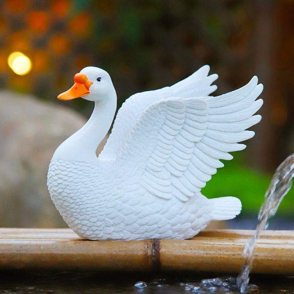 户外庭院花园水景假山装饰鱼池鱼缸造景大白鹅摆件水池流水景观,家居饰品,户外/庭院摆件,淘宝优惠券,粉丝福利购,淘宝优惠卷