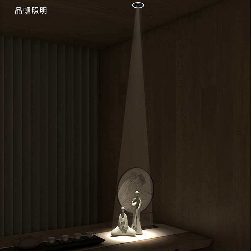 小角度聚光氛围家用吊顶玄关展柜餐桌博物馆酒吧3度光束角led射灯
