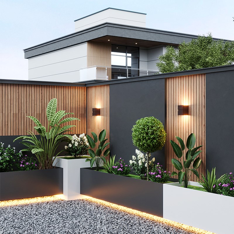 不锈钢花箱户外庭院成品室外楼顶花E盆定制阳台花园造景布置种植