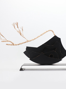 新中式装饰摆件h金属雕塑松树工艺品客厅家居饰品隔断玄关禅意摆