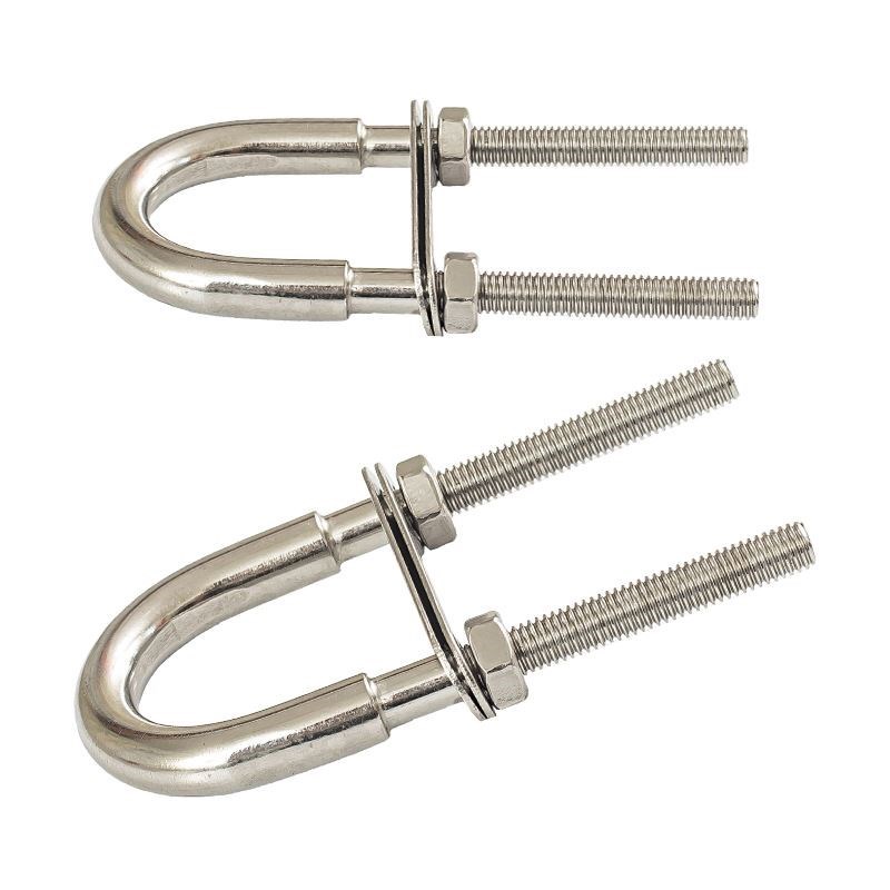 。杆管夹U型螺h栓30加长螺丝加粗型半卡粗马抱箍4U牙不锈钢固定骑