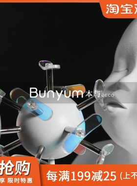 简约现代树脂f人物摆件酒店售楼处样板房间软装饰品家居客厅摆设