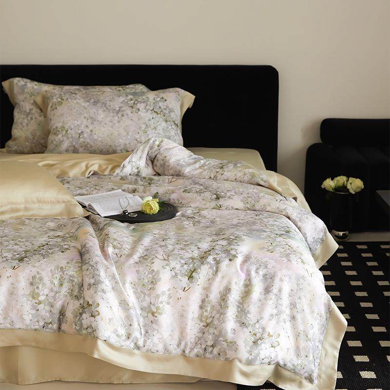 夏季LF级奥地利天丝四件套2024新款冰丝凉感床单床盖款夏天床品