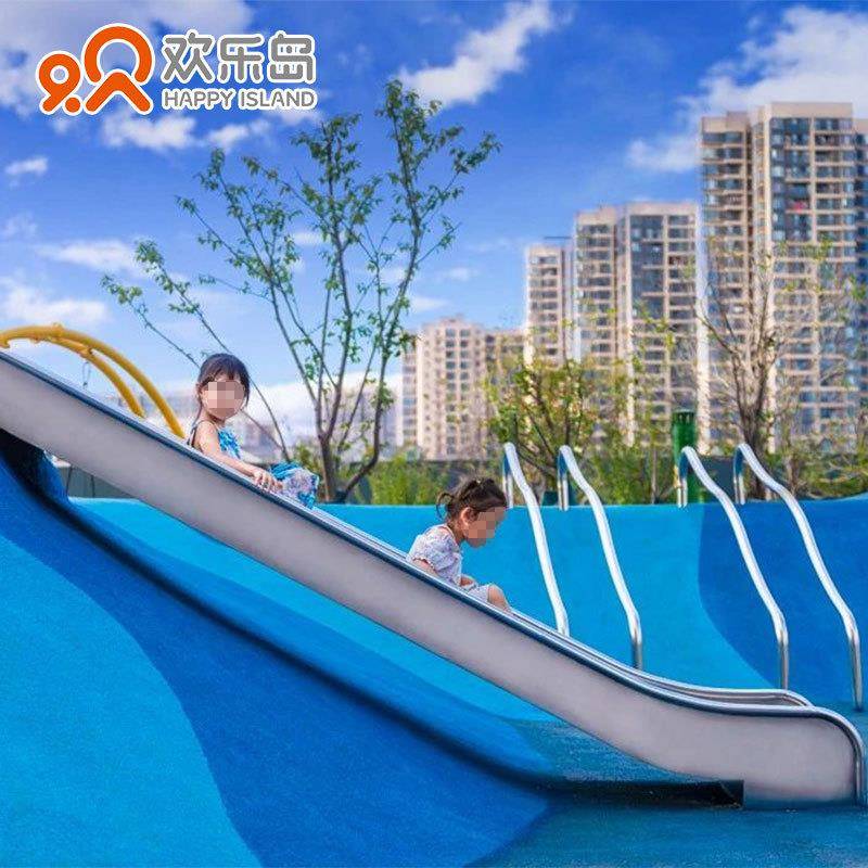 小区微地形钻洞山坡组合无动力游乐设备儿童乐园不锈钢滑梯攀爬