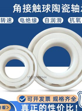 全陶瓷角接触球轴承 7206 7207 7208 7209 7210 7211CE 高温 防水