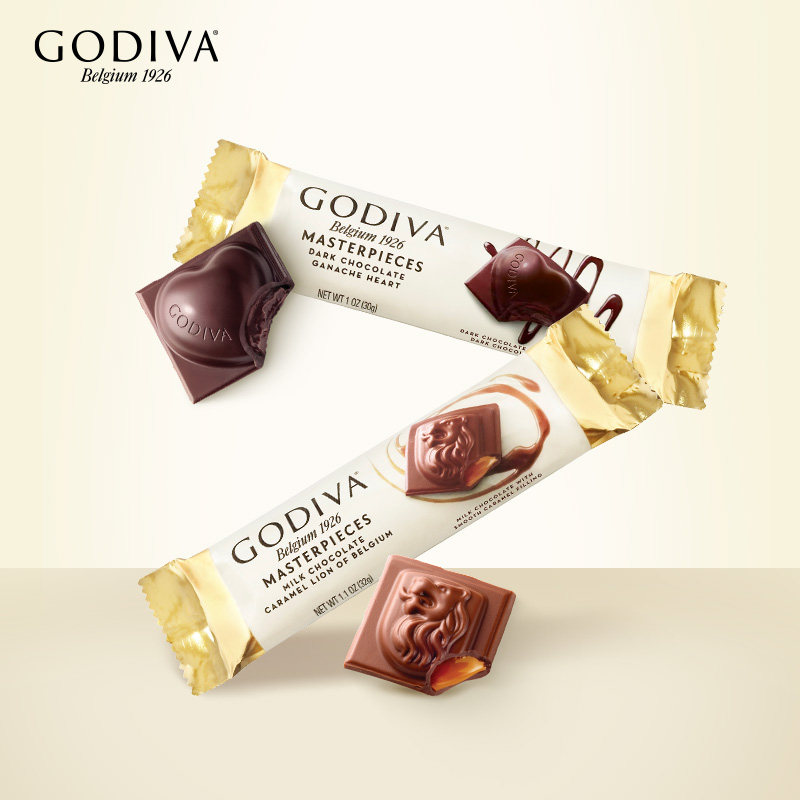 godiva歌帝梵经典大师巧克力3条装黑巧榛子牛奶旅游出行休闲零食