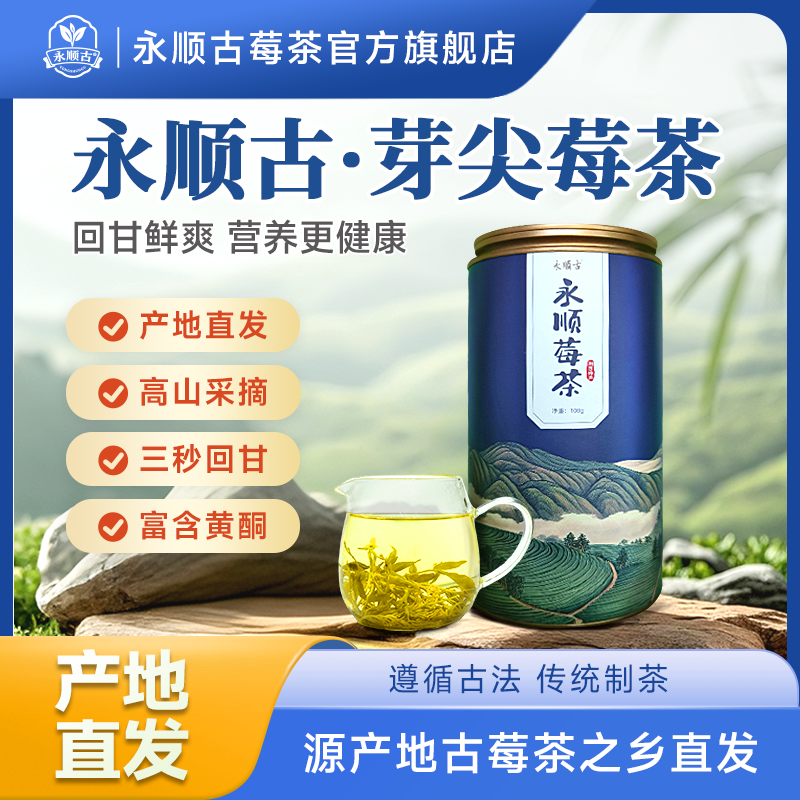 莓茶永顺官方旗舰店美丽张家界特级野生芽尖湖南有机莓茶养生藤茶