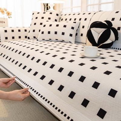 黑石公寓2024新款沙发垫四季通用简约现代直排三人位沙发盖布毯巾,居家布艺,沙发垫,淘宝优惠券,粉丝福利购,淘宝优惠卷