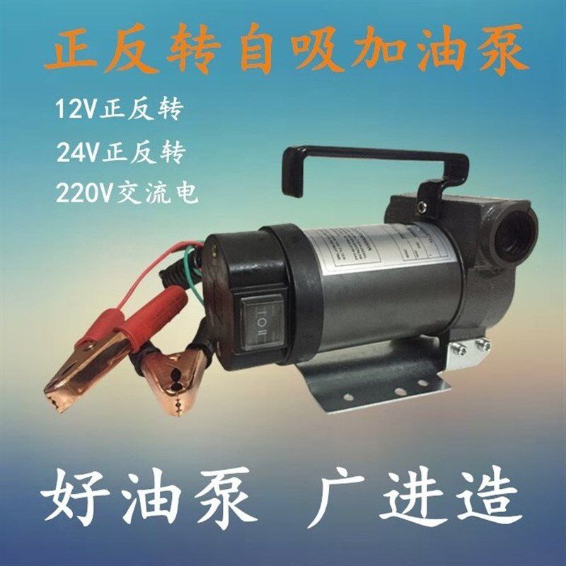 正反转电动油泵12Vm24V220V直流加油泵自吸泵手动抽油泵柴油吸油