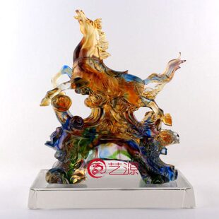 琉璃马摆件前途无量创意家居办公装饰品开业升迁升职生日礼品礼物
