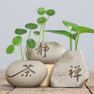 粗陶陶瓷水培小花盆花插花瓶文艺博古架茶具小摆件装饰品鱼缸造景,鲜花速递/花卉仿真/绿植园艺,花瓶,淘宝优惠券,粉丝福利购,淘宝优惠卷