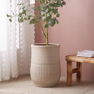 特大号陶瓷花盆组合盆酒店摆件高款30cm以L上大口径40高深家用客