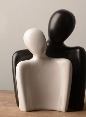 北欧陶瓷家居装i饰品抽象人物摆件客厅电视柜玄关书房艺术结婚礼