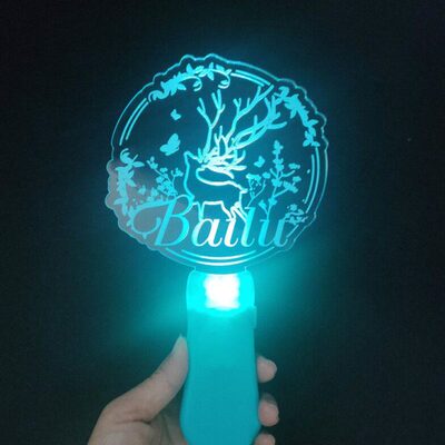 白鹿应援棒手持灯牌白鹿演唱会荧光棒手灯白鹿发光手持道具定制