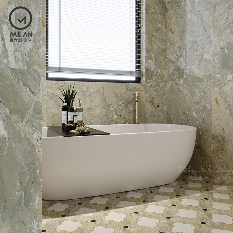 莫奈花园米兰春天仿大理石材高级感瓷砖客餐厅地砖卫生间浴室墙砖