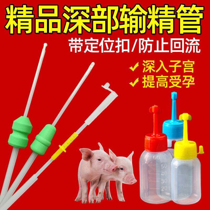 一次性猪用深部输精管瓶猪人工授精输精管瓶带锁扣海绵头深部授精