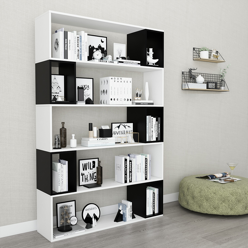 书架简约客厅创意组合置物t架子办公室隔断展示柜多层书橱落地书